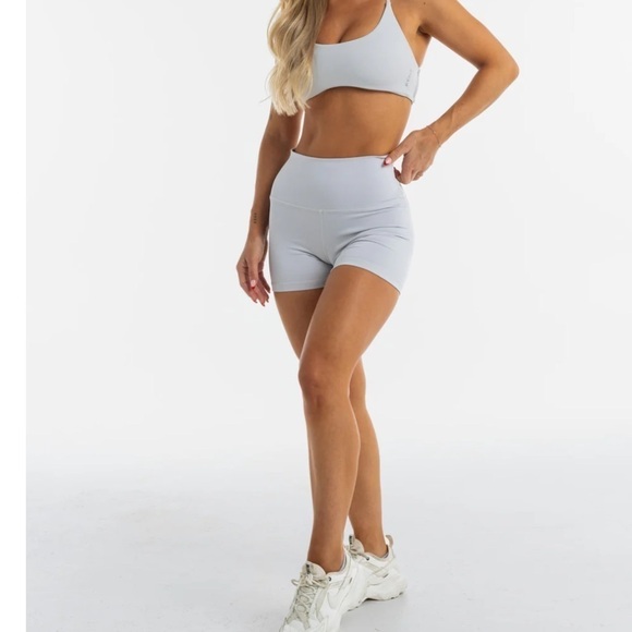 Dusty rose bike shorts spandex scrunch shorts size large ruched butt shorts - Picture 2 of 8